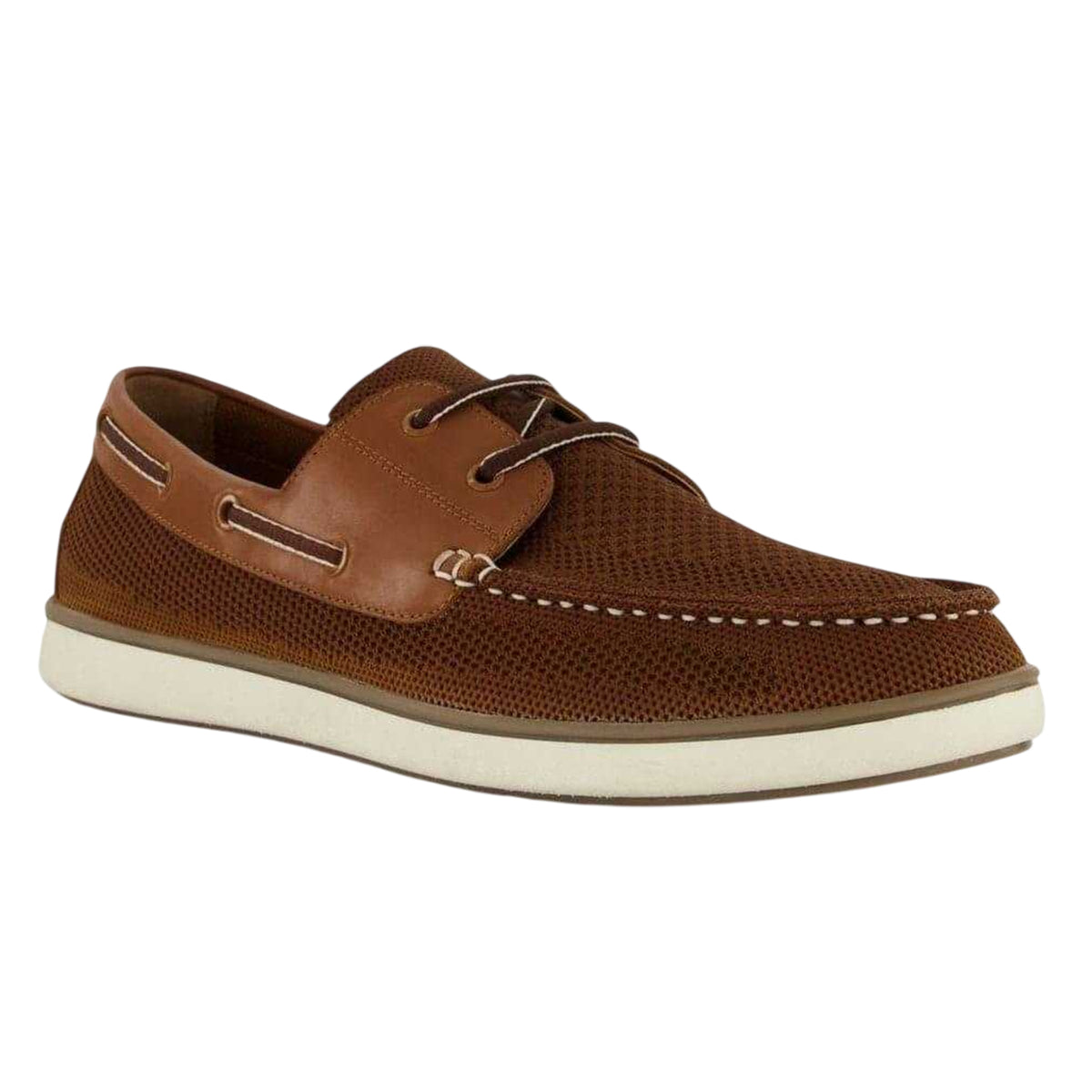 Tan - Lifestyle - Dune London Mens Textured Leather Flat Boat Shoes