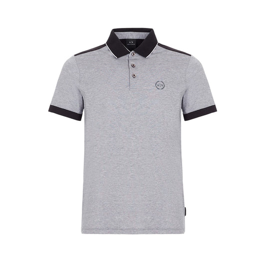 Black - Front - Armani Exchange Mens Regular Short-Sleeved Polo Shirt