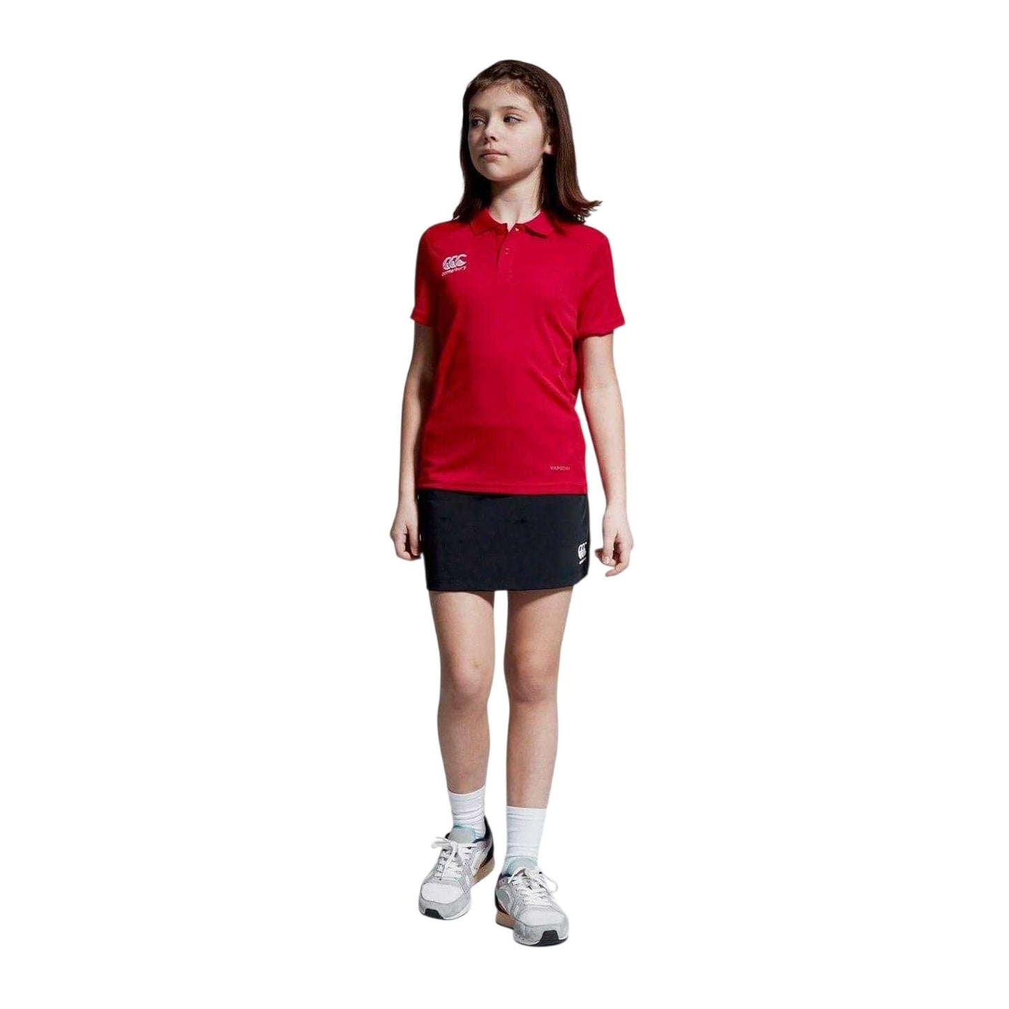 Red - Side - Canterbury Childrens-Kids Club Dry Short-Sleeved Polo Shirt