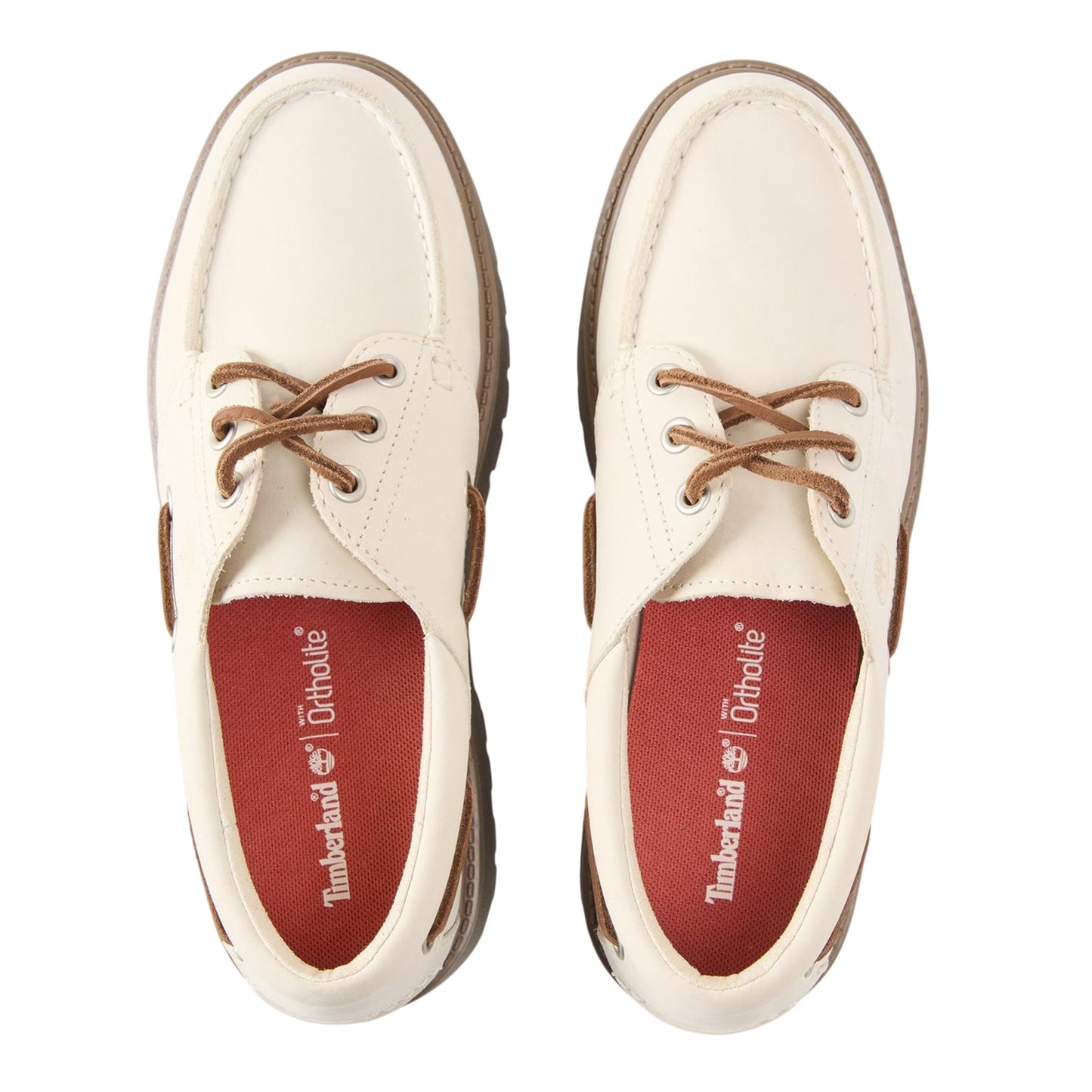 Natural - Side - Timberland Womens-Ladies Stone Street Nubuck Platform Boat Shoes