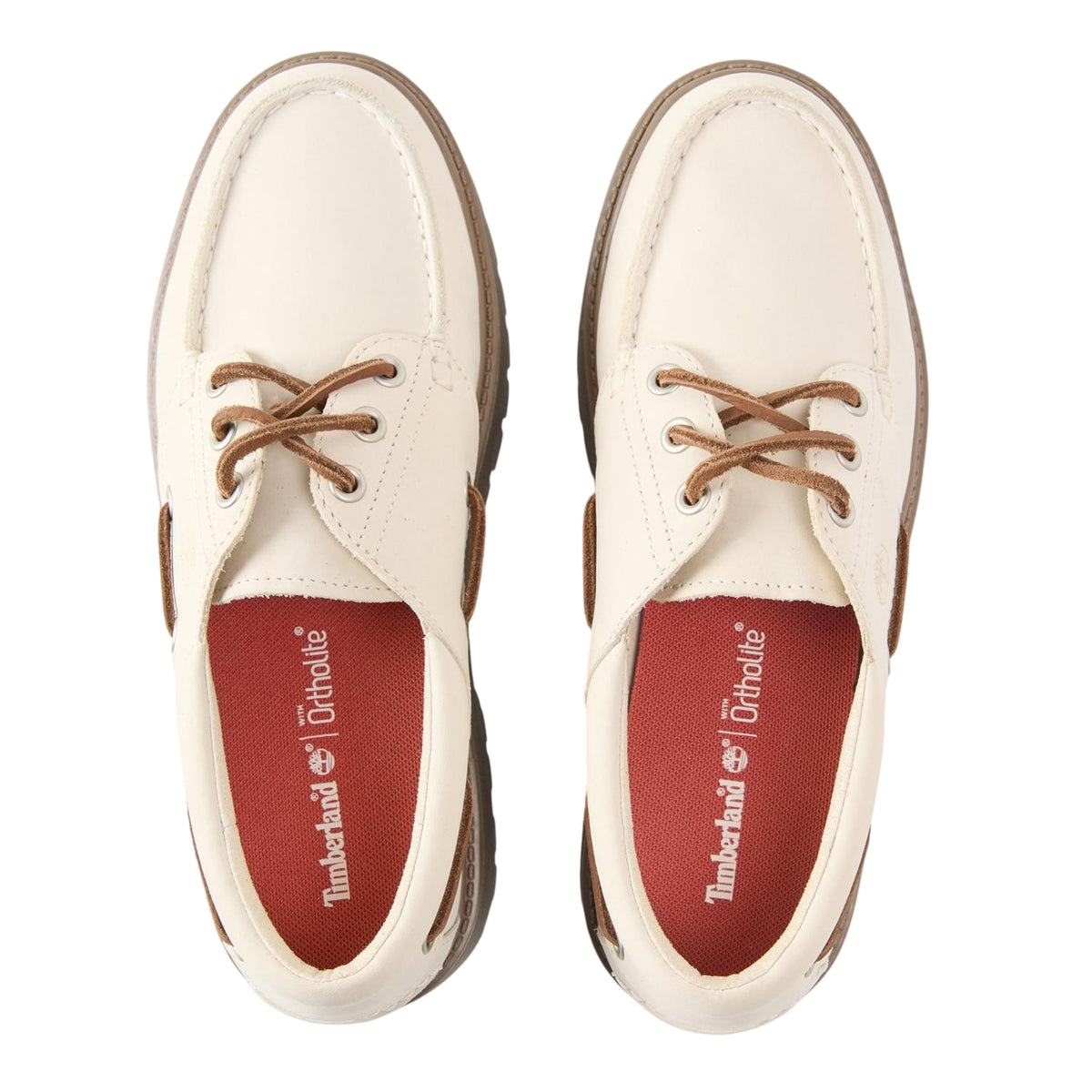 Natural - Side - Timberland Womens-Ladies Stone Street Nubuck Platform Boat Shoes