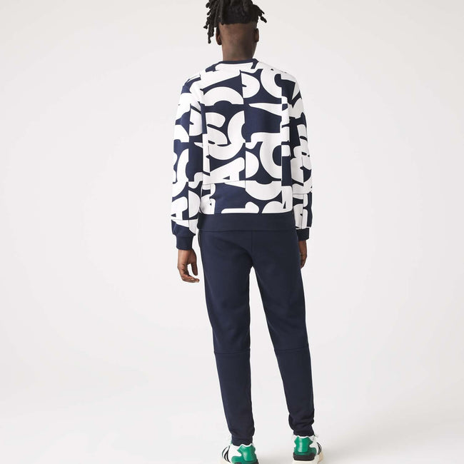 Blue - Pack Shot - Lacoste Mens Branded Tape Jogging Bottoms