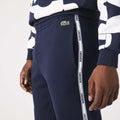 Blue - Close up - Lacoste Mens Branded Tape Jogging Bottoms