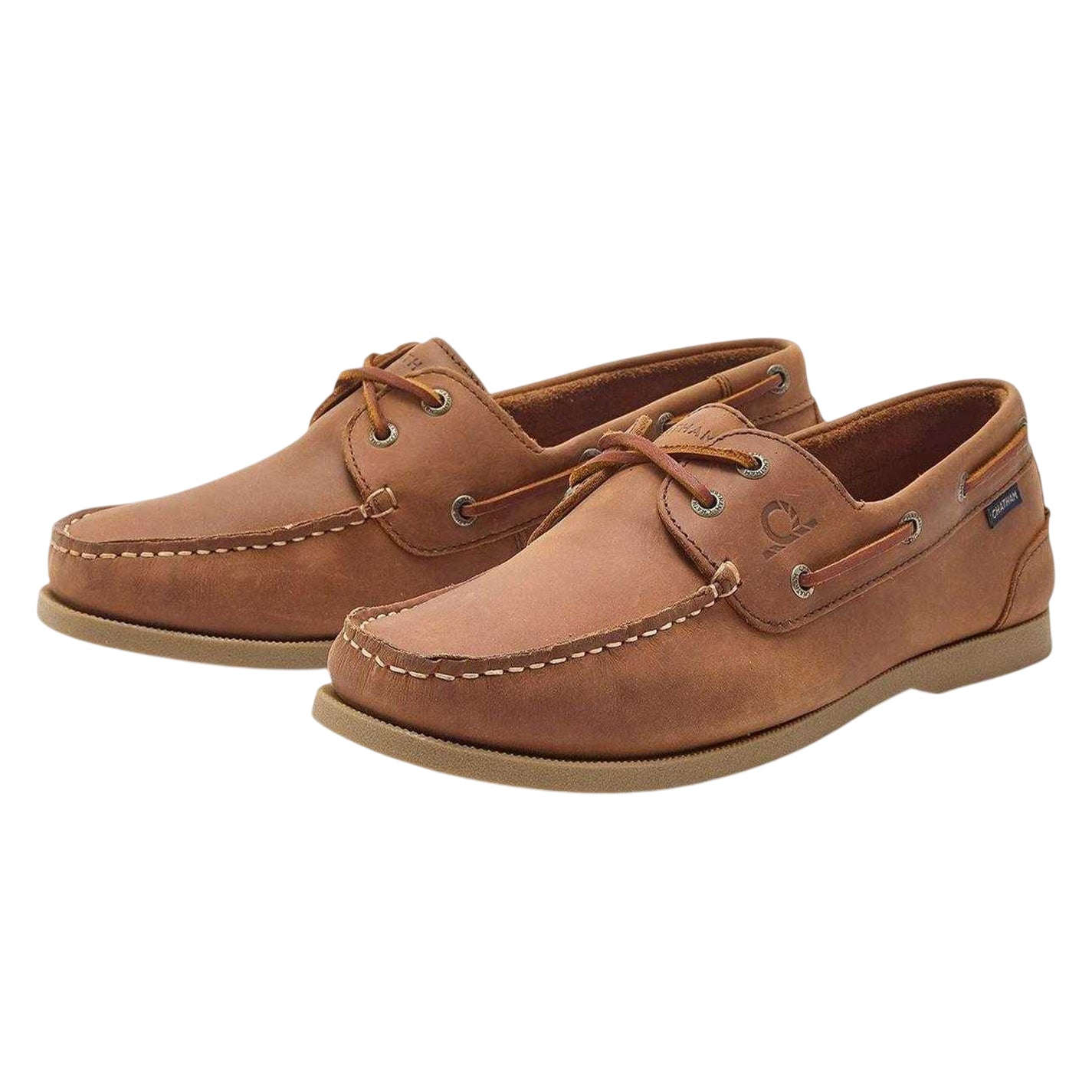 Dark Tan - Lifestyle - Chatham Mens Leather Boat Shoes