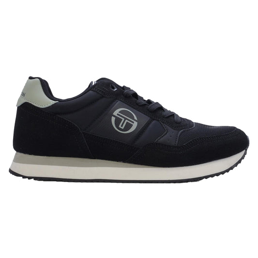 Black-White-Aster - Front - Sergio Tacchini Mens Monza Logo Low Cut Trainers