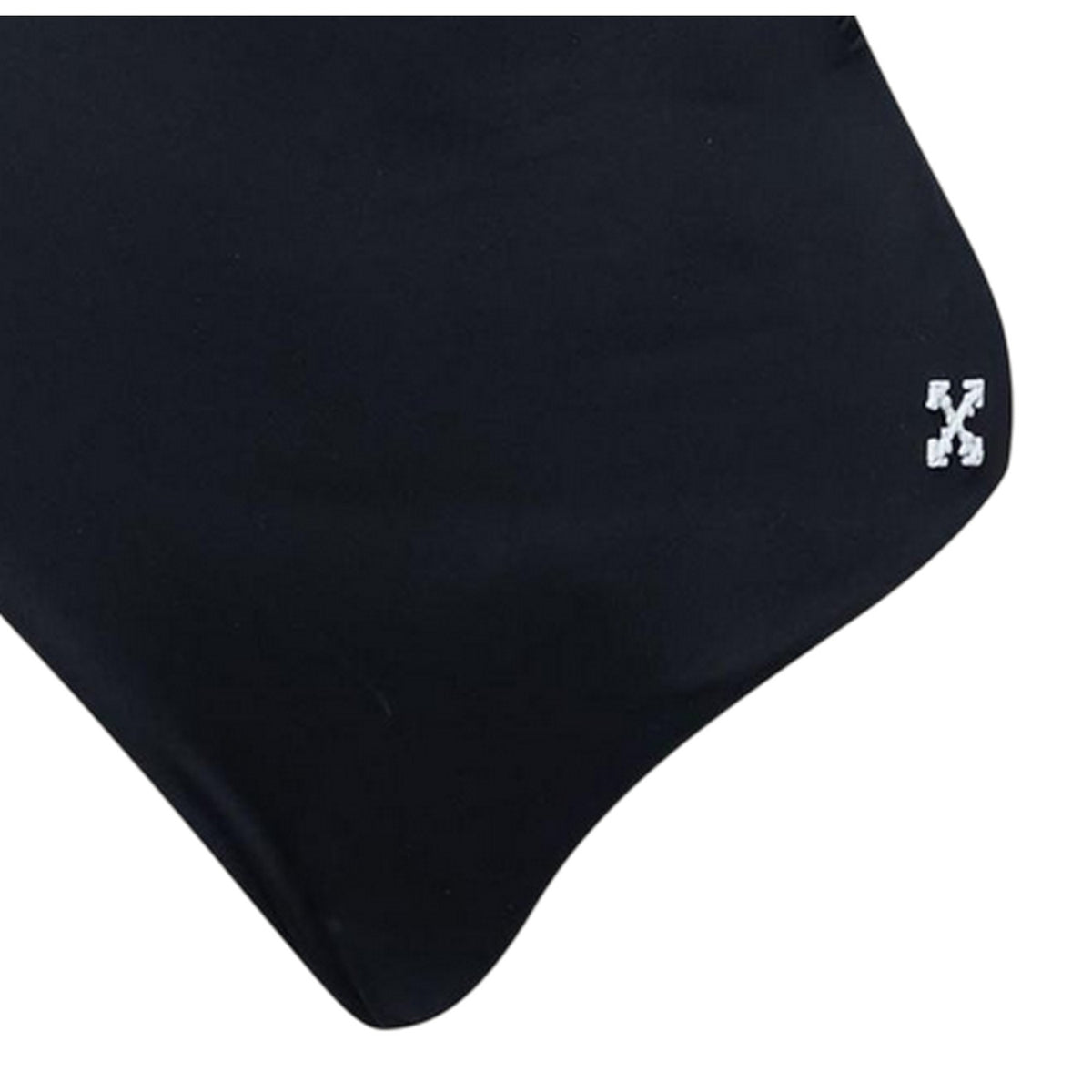 Black-White - Lifestyle - Off White Womens-Ladies Logo Halter Neck One Piece Swimsuit