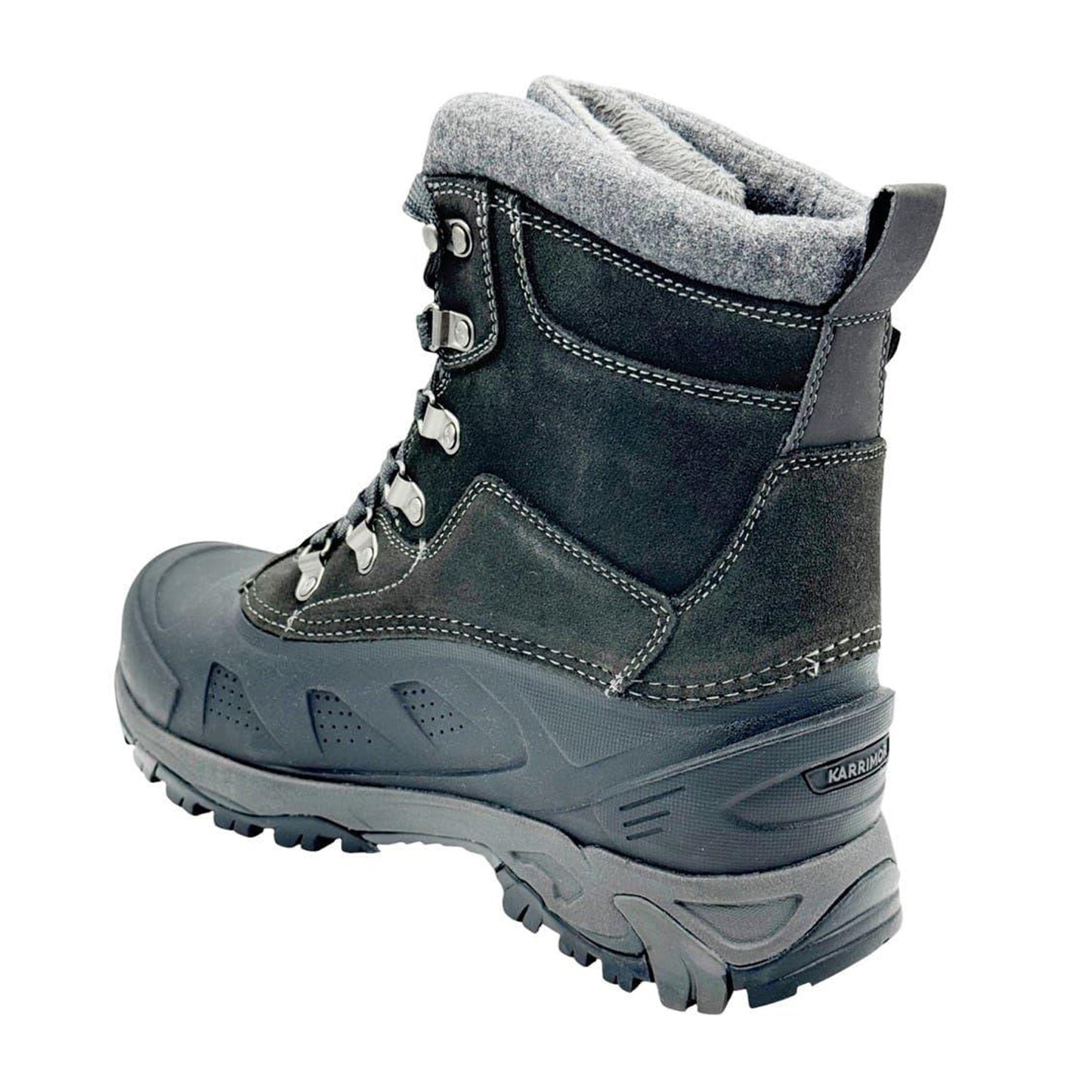 Black - Lifestyle - Karrimor Mens Suede Contrast Winter Boots