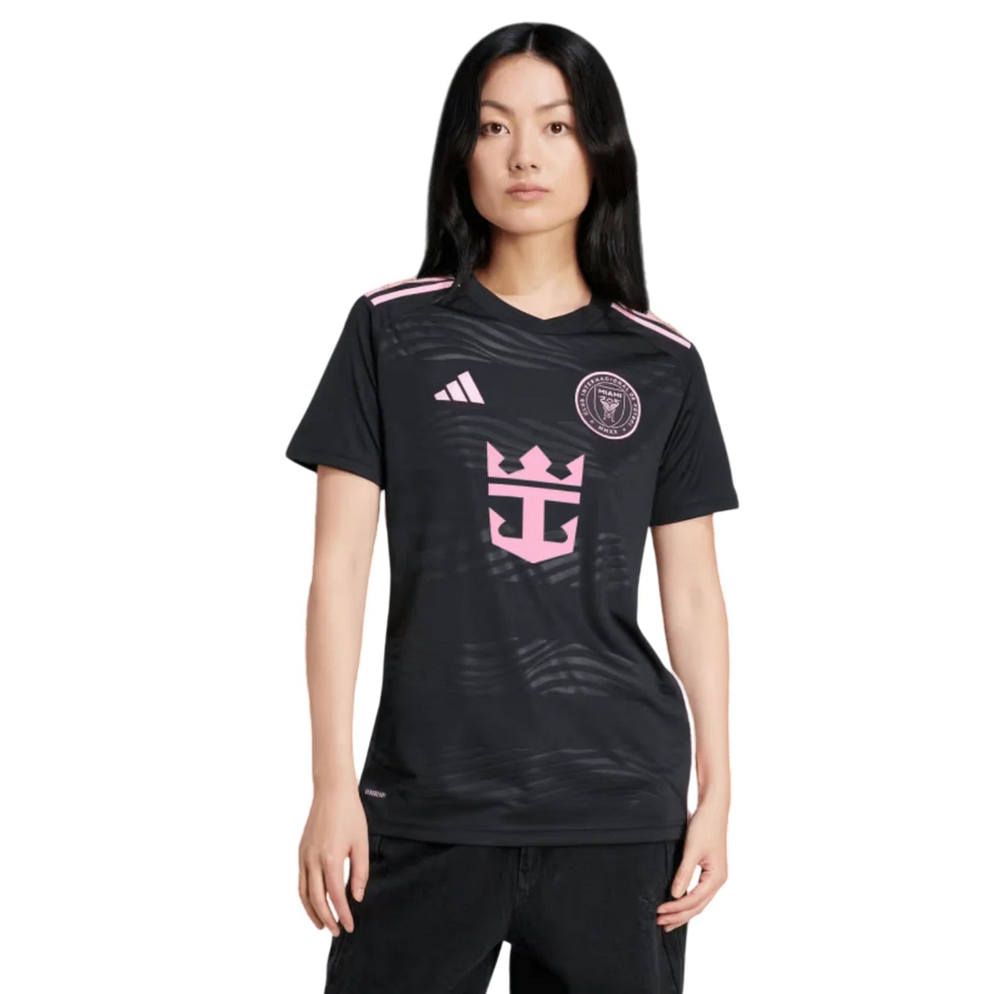 Black-Pink - Lifestyle - Adidas Womens-Ladies Inter Miami CF Short-Sleeved Football Jersey