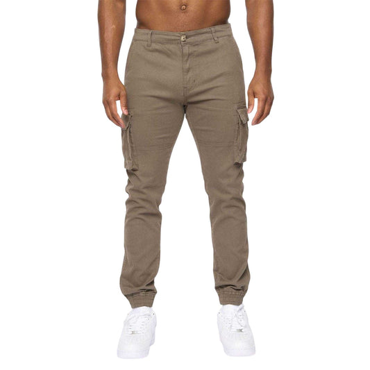 Green - Front - Crosshatch Mens Frentons Straight Cargo Trousers