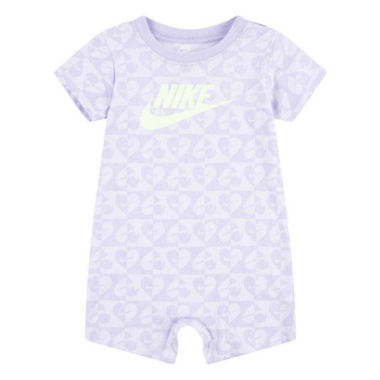 Lilac Bloom - Front - Nike Baby Swoosh Babygrow