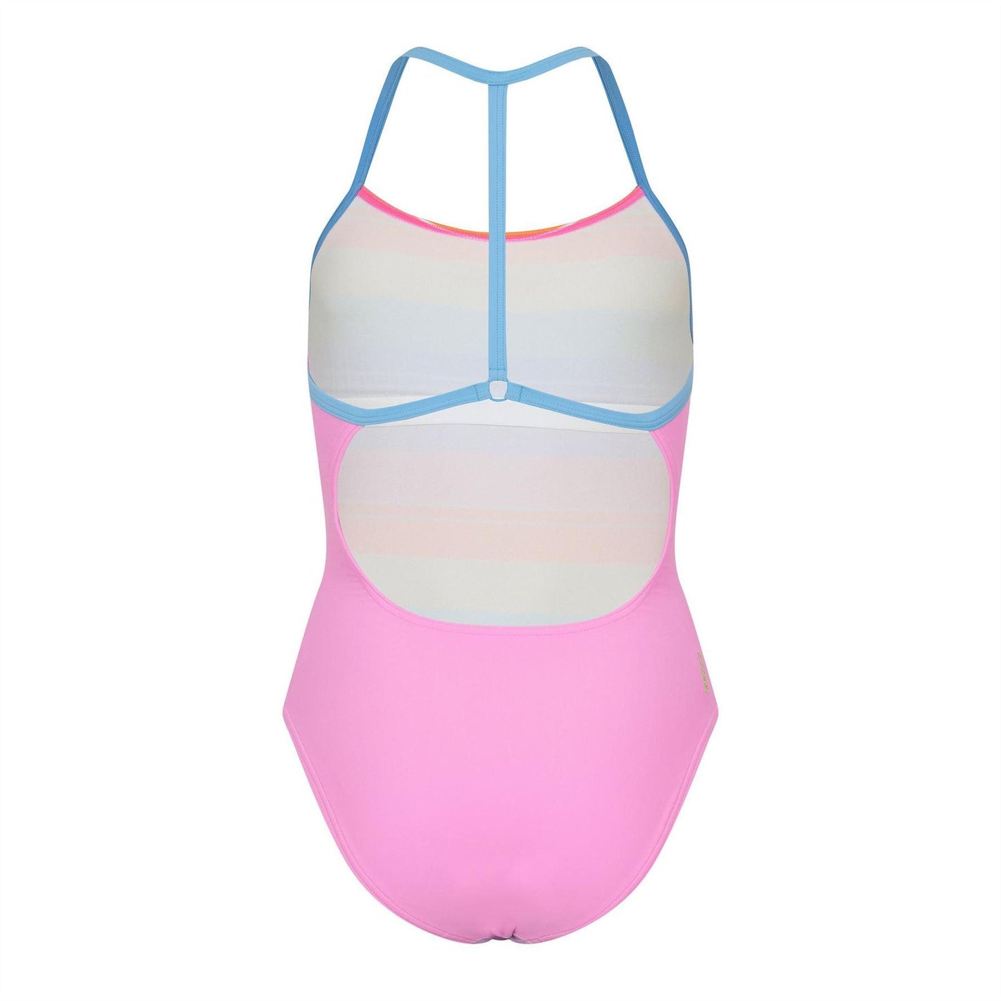 Multicoloured - Back - Zoggs Womens-Ladies Colour Block One Piece Swimsuit