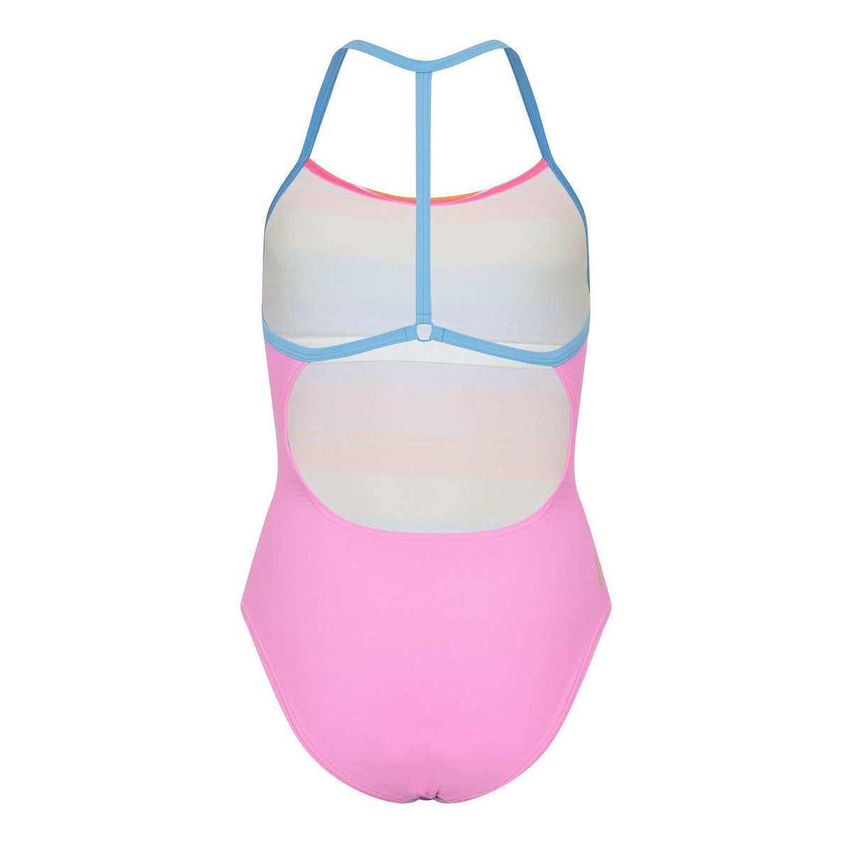 Multicoloured - Back - Zoggs Womens-Ladies Colour Block One Piece Swimsuit