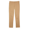 Beige - Front - Lacoste Mens Gabardine Stretch Slim Trousers