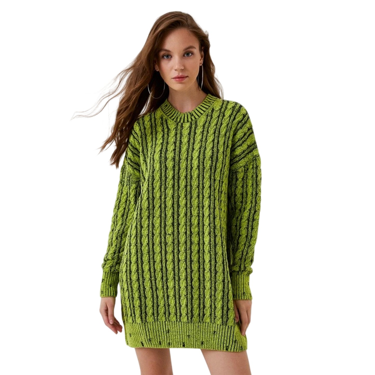Green - Side - Diesel Womens-Ladies Pantse Maglia Sweater Dress
