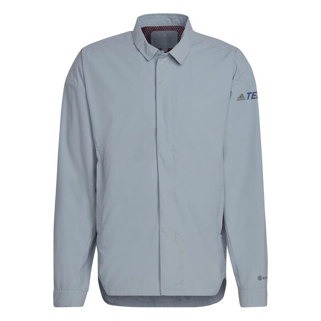 Grey - Back - Adidas Mens Terrex Myshelter Overshirt