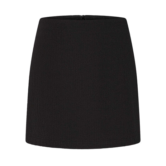 Black - Front - Nobody´s Child Womens-Ladies Ribbed High Waist Mini Skirt