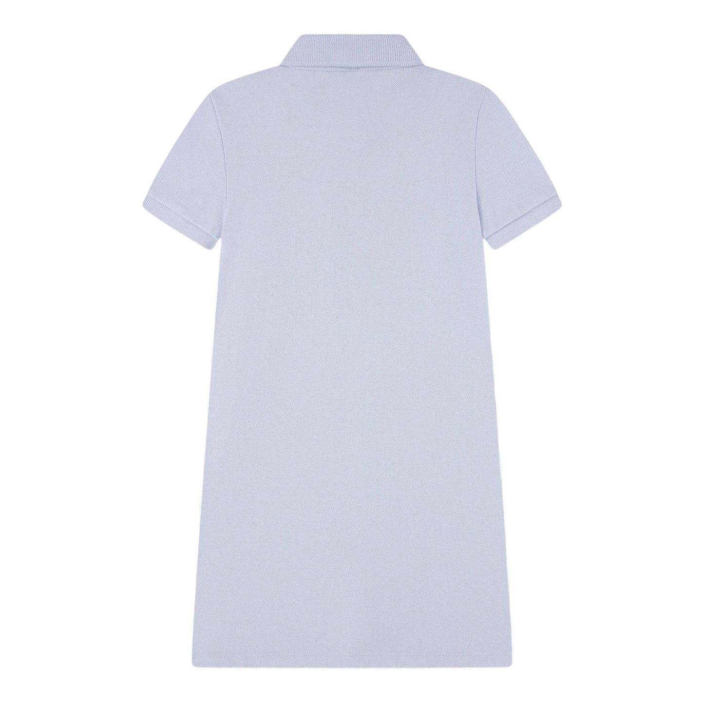 Blue - Back - Lacoste Girls Chest Pocket Polo Shirt Dress