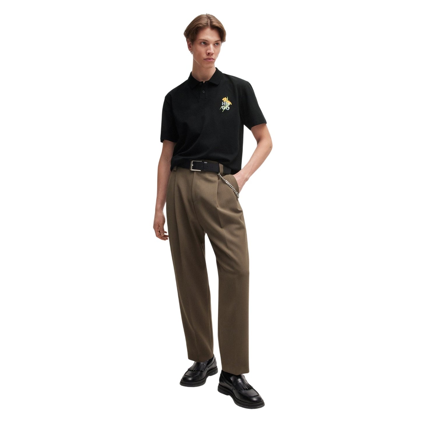 Black - Lifestyle - Hugo Boss Mens Regular Short-Sleeved Polo Shirt