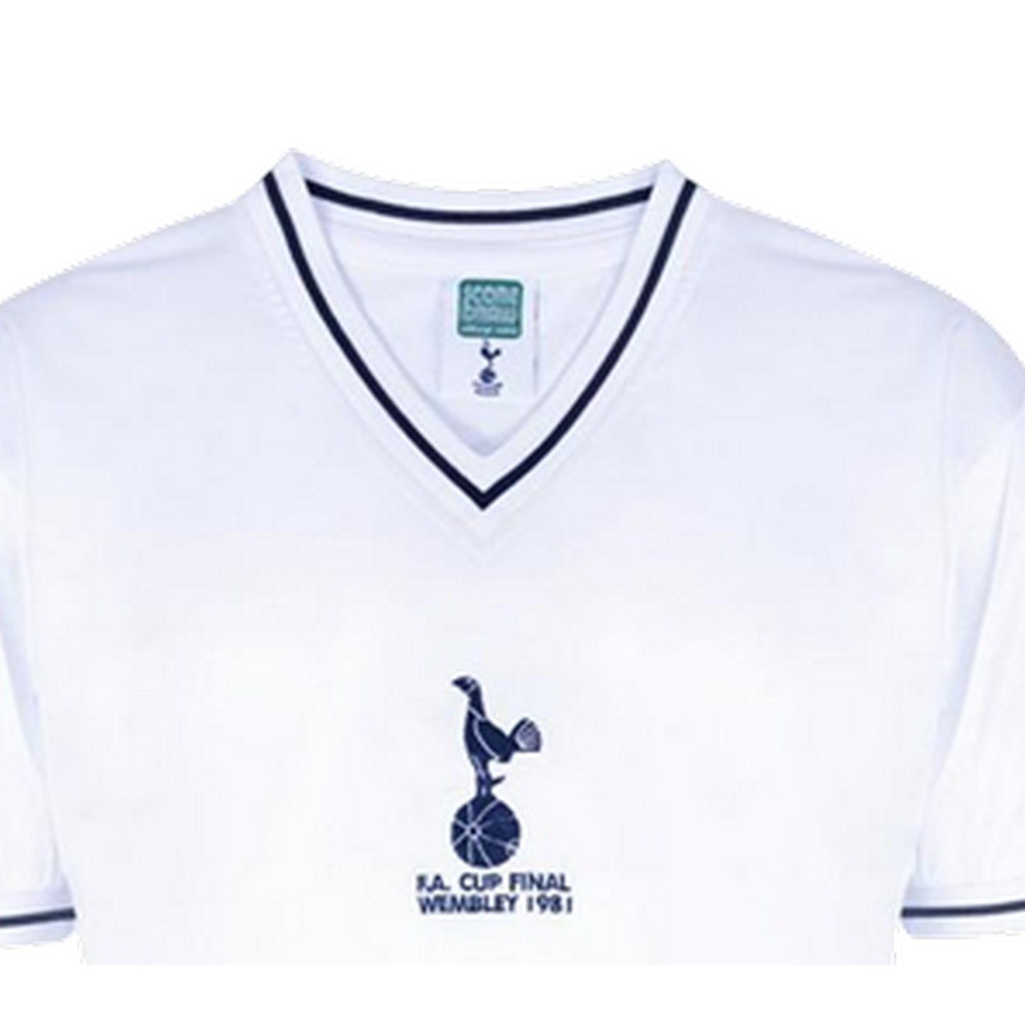 White-Blue - Lifestyle - Score Draw Mens 1981 Tottenham Hotspur FC V Neck Home Shirt