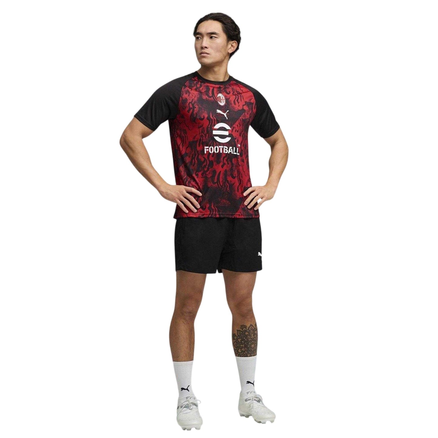 Red-Black - Pack Shot - Puma Mens 2025-2026 AC Milan T-Shirt