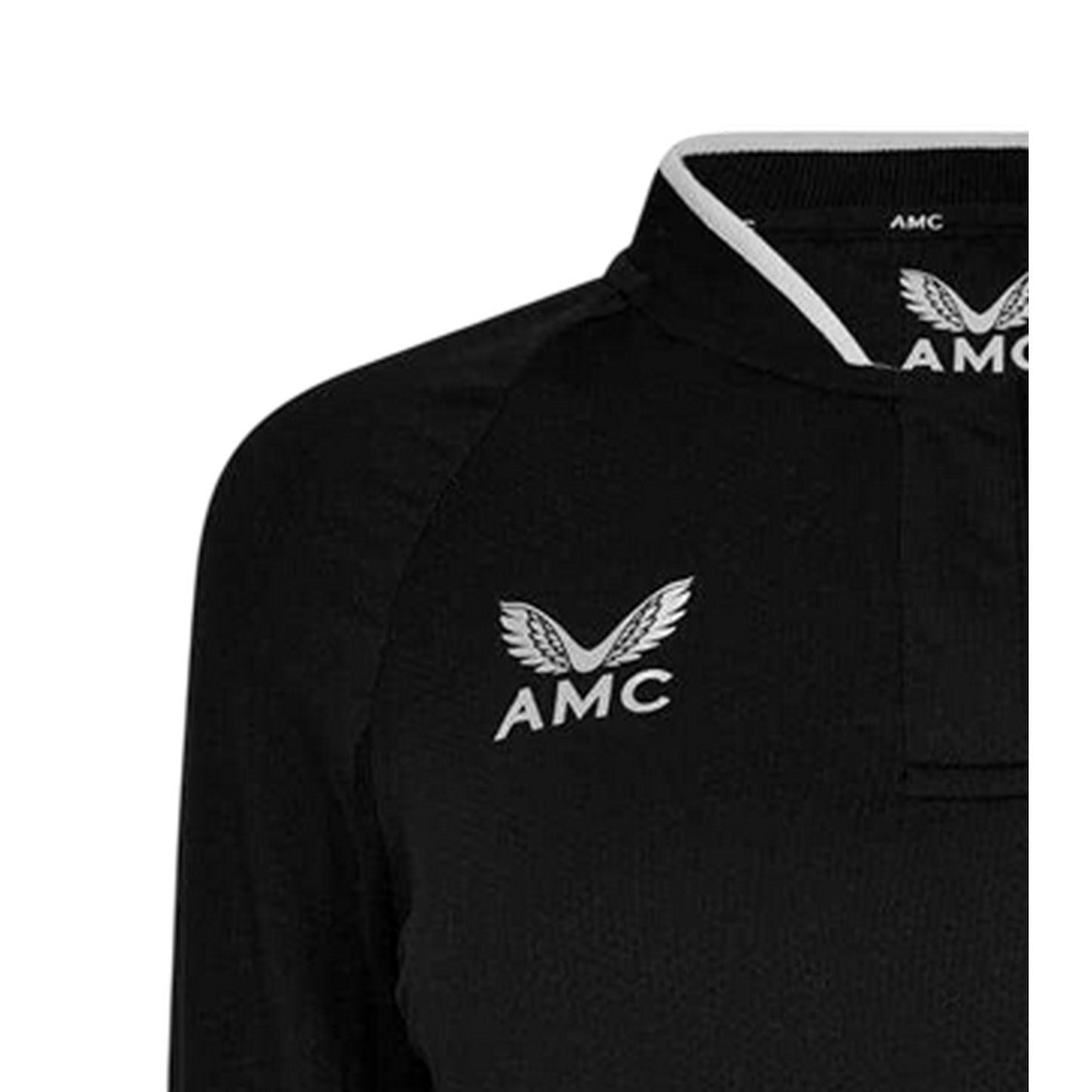Black - Lifestyle - Castore Womens-Ladies Raglan Long-Sleeved Polo Shirt
