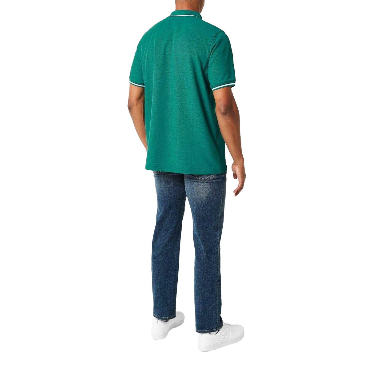 Teal Blue - Pack Shot - Slazenger Mens Contrast Tipped Polo Shirt