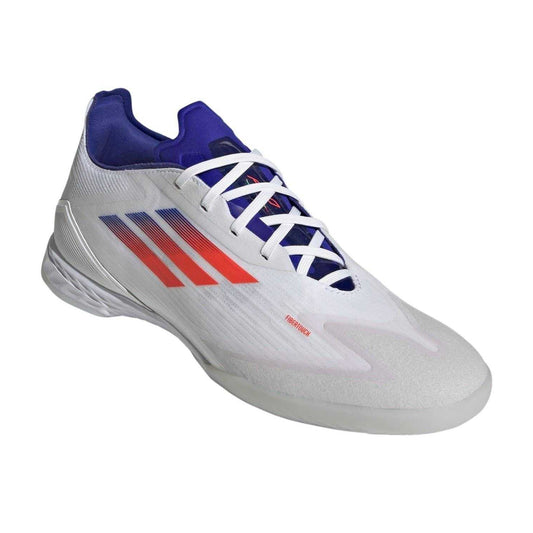 White - Front - Adidas Mens F50 Pro Lace Up Flat Indoor Football Shoes