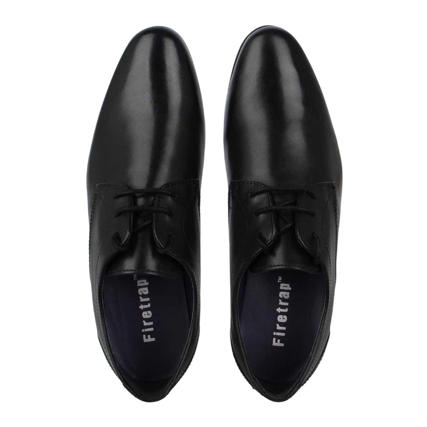 Black - Lifestyle - Firetrap Boys Savoy Leather Derby Shoes