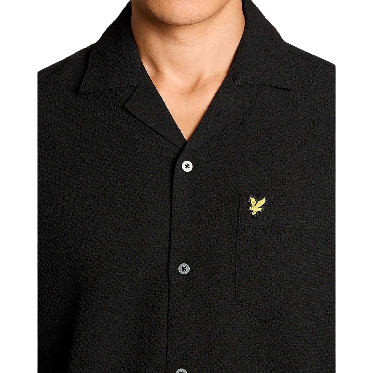 Black - Lifestyle - Lyle & Scott Mens Patterned Short-Sleeved Shirt