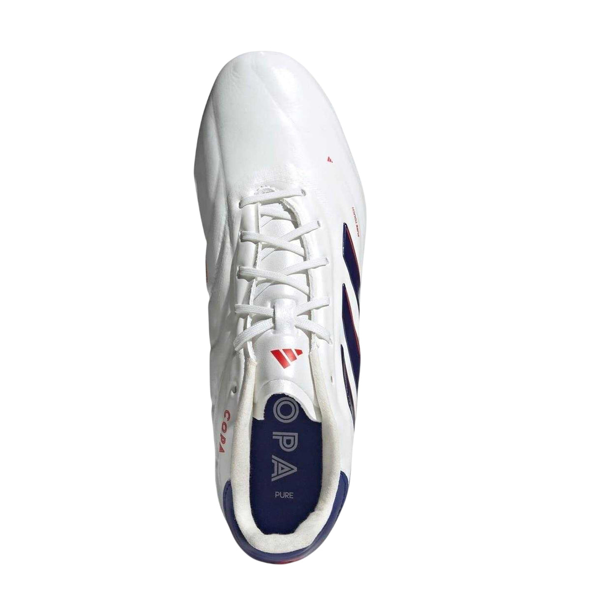 White-Blue - Lifestyle - Adidas Mens Copa Pure Elite Calf Leather Firm Ground Football Boots