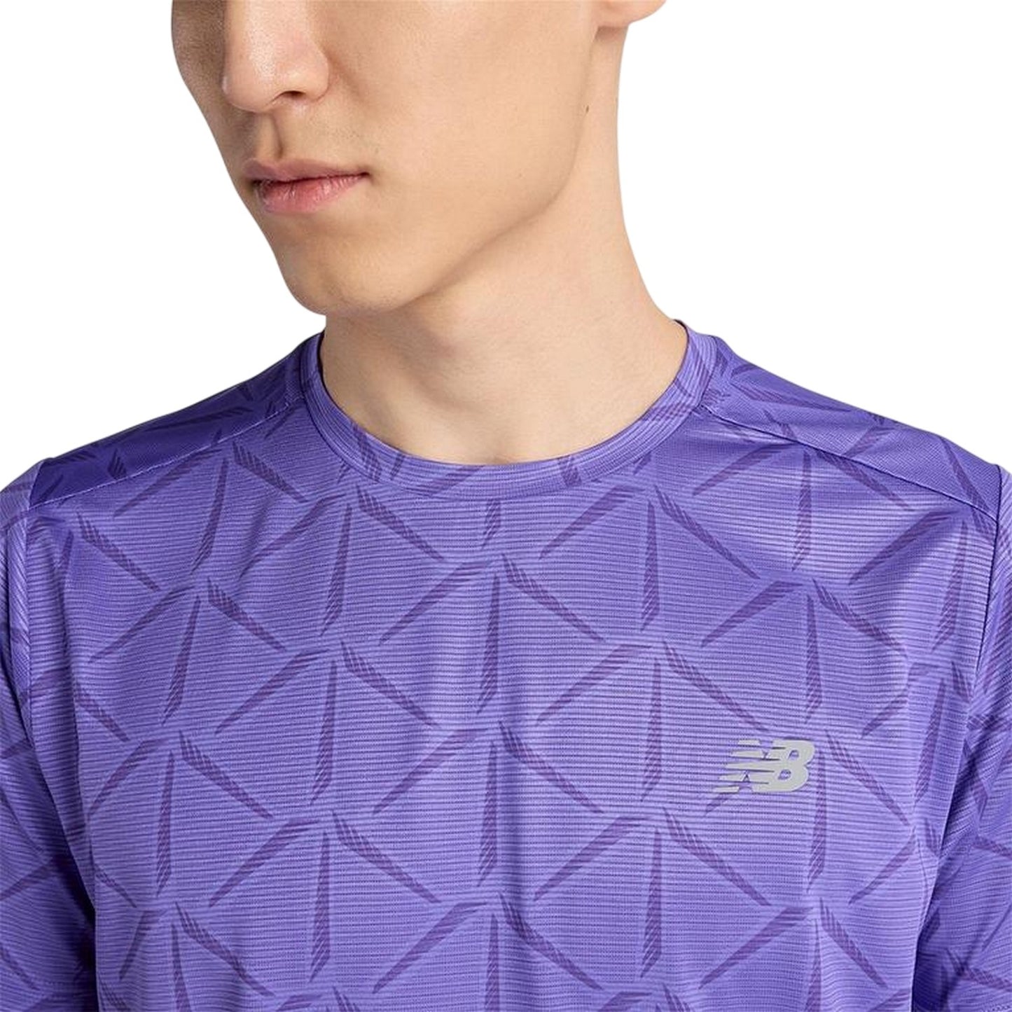 Electric Purple - Side - New Balance Mens Performance Gym T-Shirt