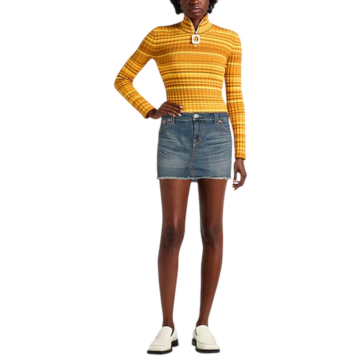 Blue - Lifestyle - True Religion Womens-Ladies Sadie Spade Denim Mini Skirt