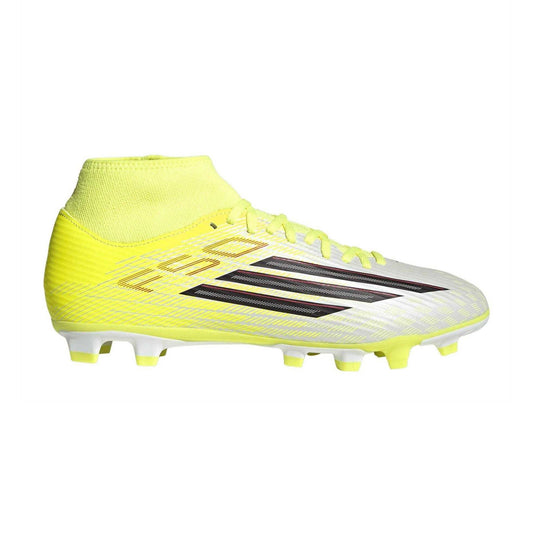 Solar Yellow - Front - Adidas Mens F50 Club Mid Cut Firm Ground Football Boots