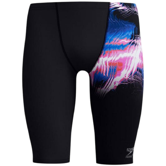 Black - Front - Speedo Mens Graphic Print Slim Jammer Shorts