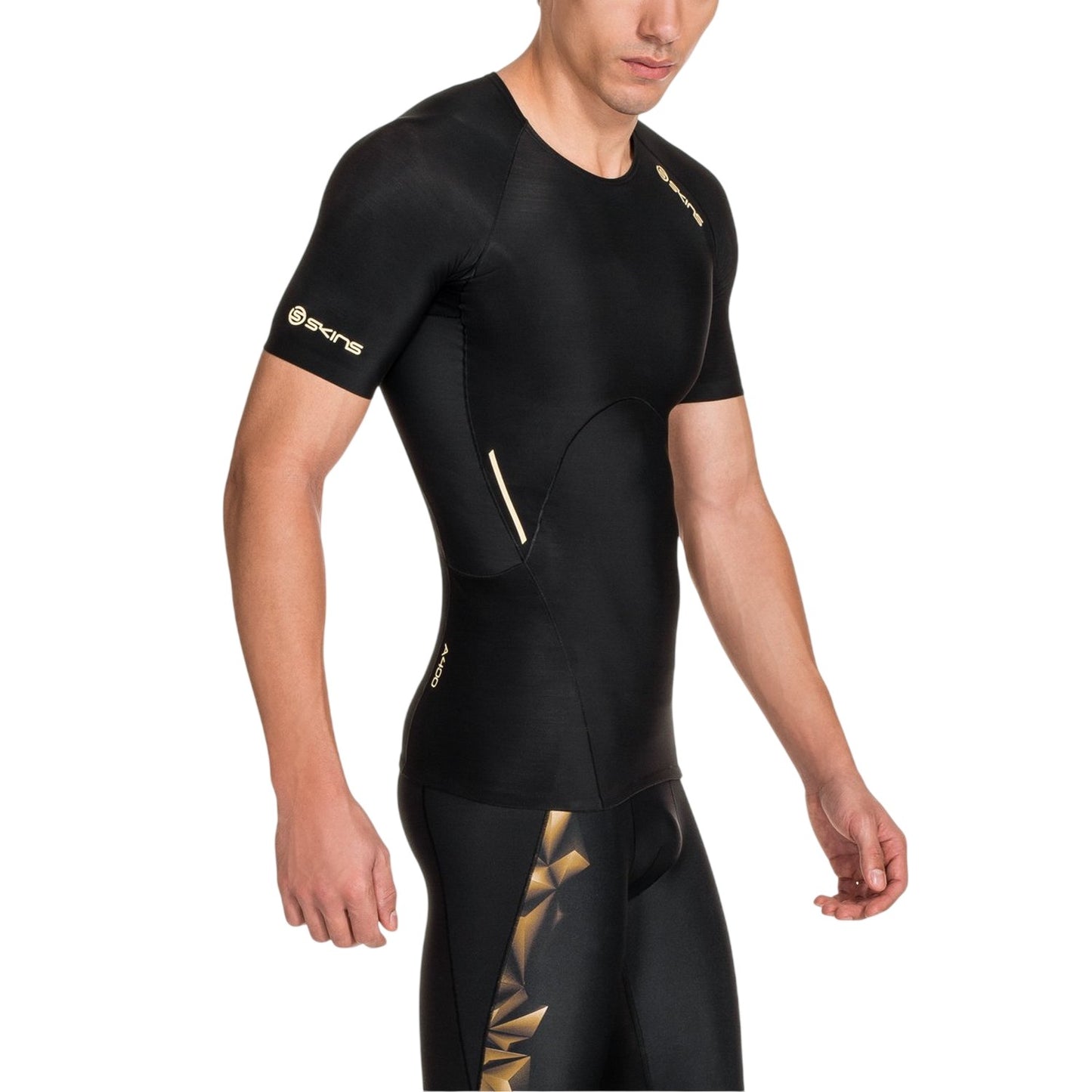 Black - Lifestyle - Skins Mens A400 Performance Training Compression Shirt