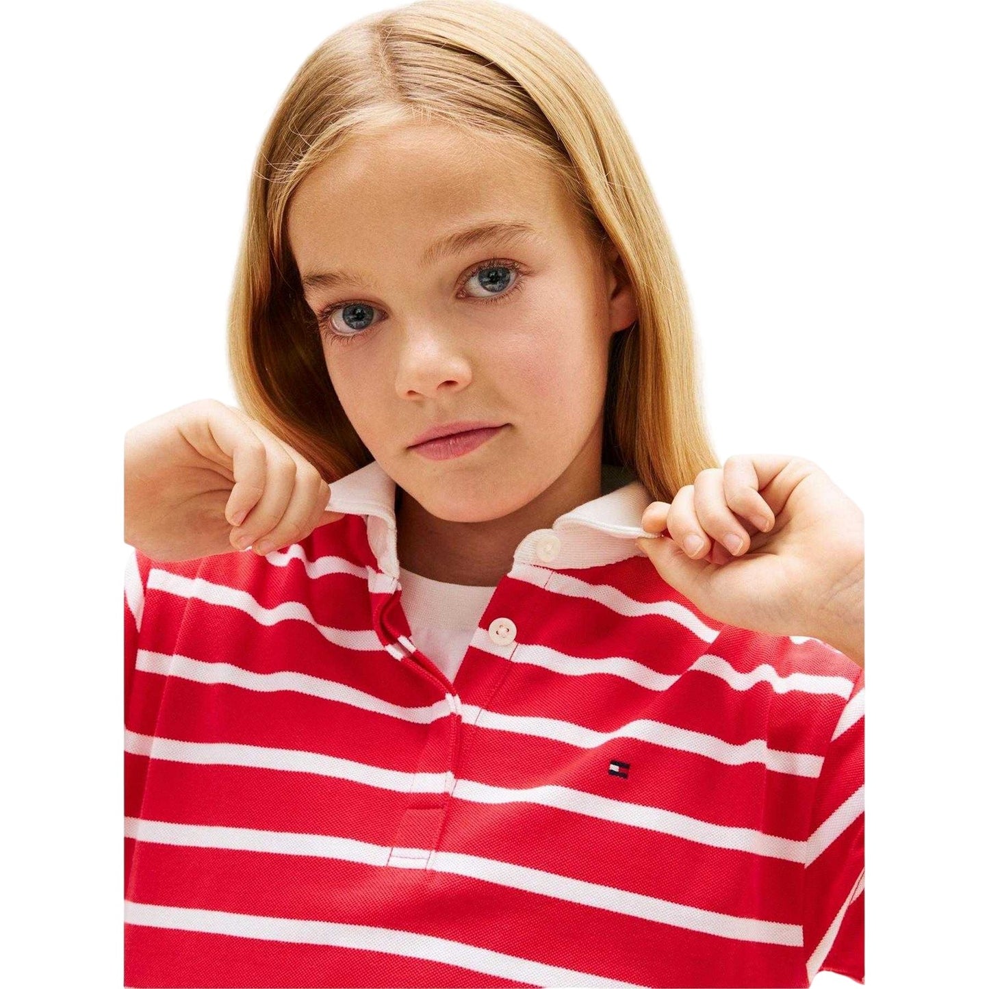 Red Alert - Lifestyle - Tommy Hilfiger Childrens-Kids Embroidered Logo Polo Shirt Dress