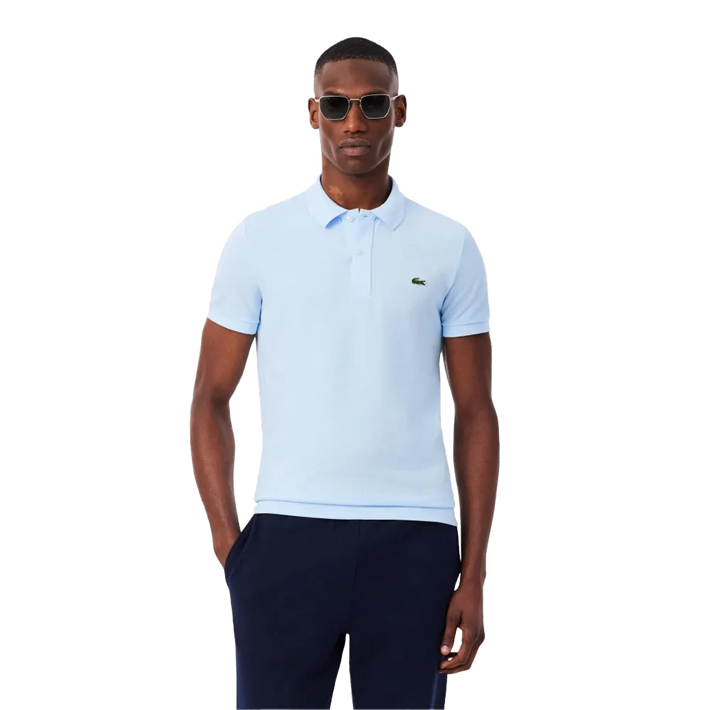 Blue - Lifestyle - Lacoste Mens Pima Cotton Short-Sleeved Polo Shirt