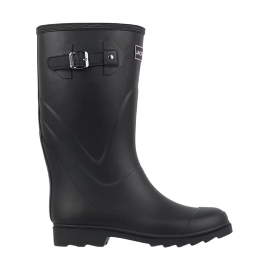 Black - Front - Jack Wills Womens-Ladies Tall Wellington Boots