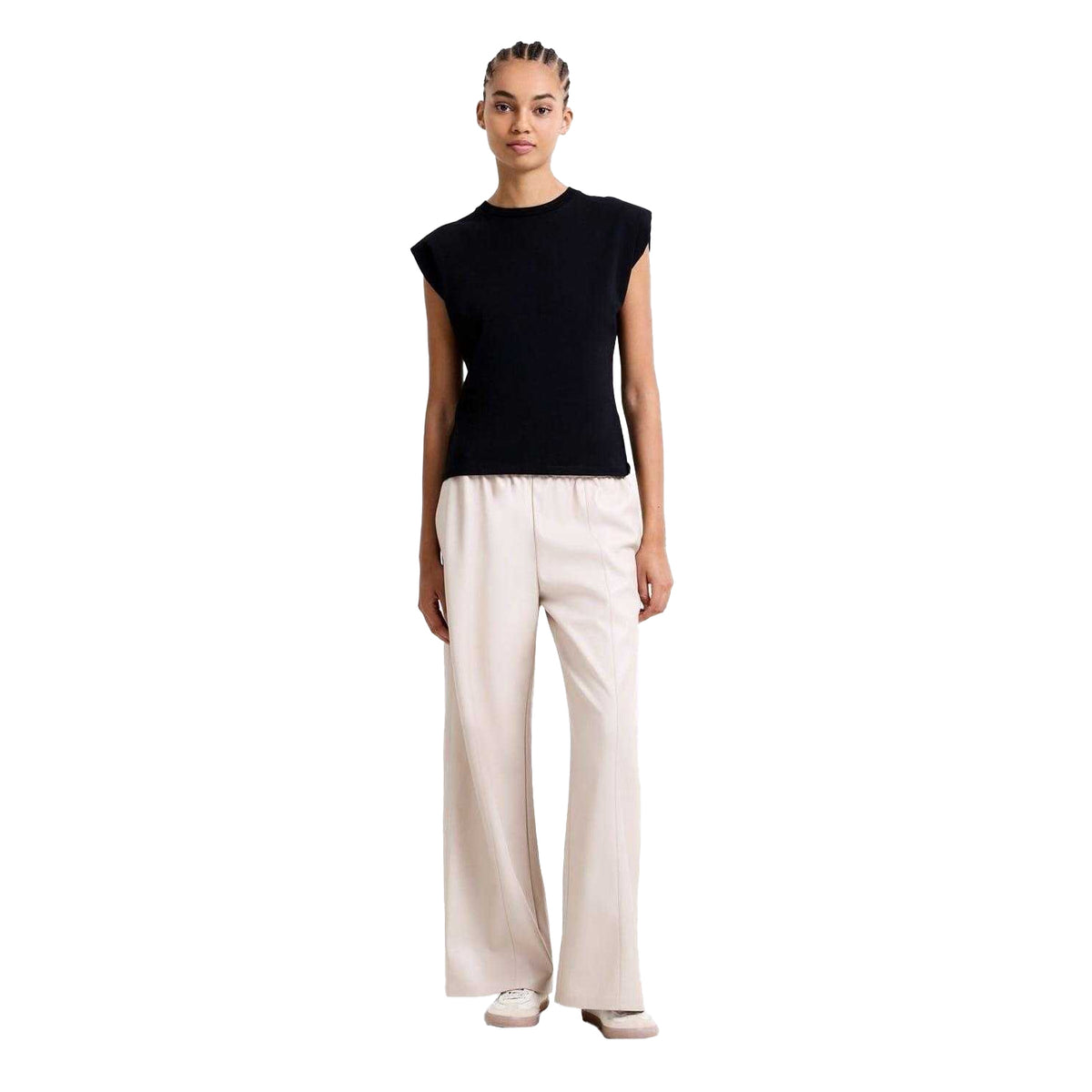 Cream - Lifestyle - French Connection Womens-Ladies Tasha Wide Leg Palazzo Trousers