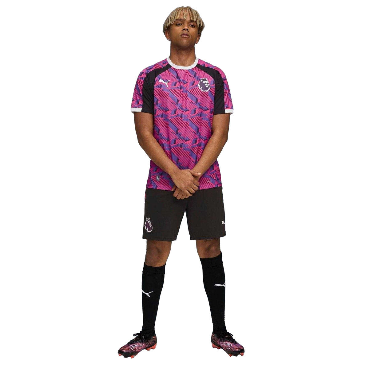 Purple-Black - Pack Shot - Puma Mens English Premier League Football Shirt