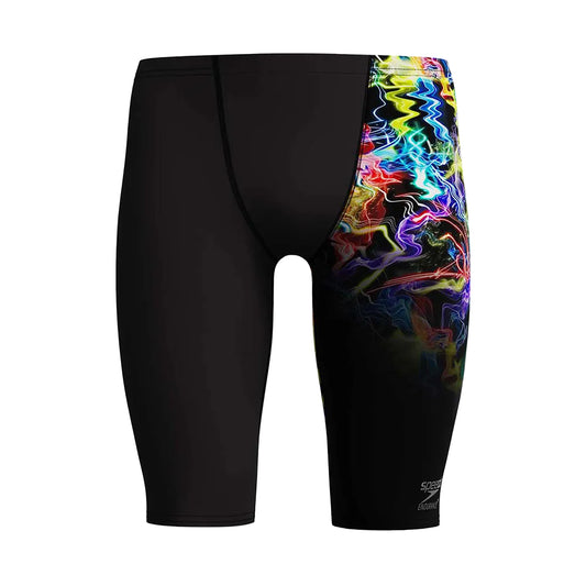 Black - Front - Speedo Mens Graphic Print Slim Jammer Shorts