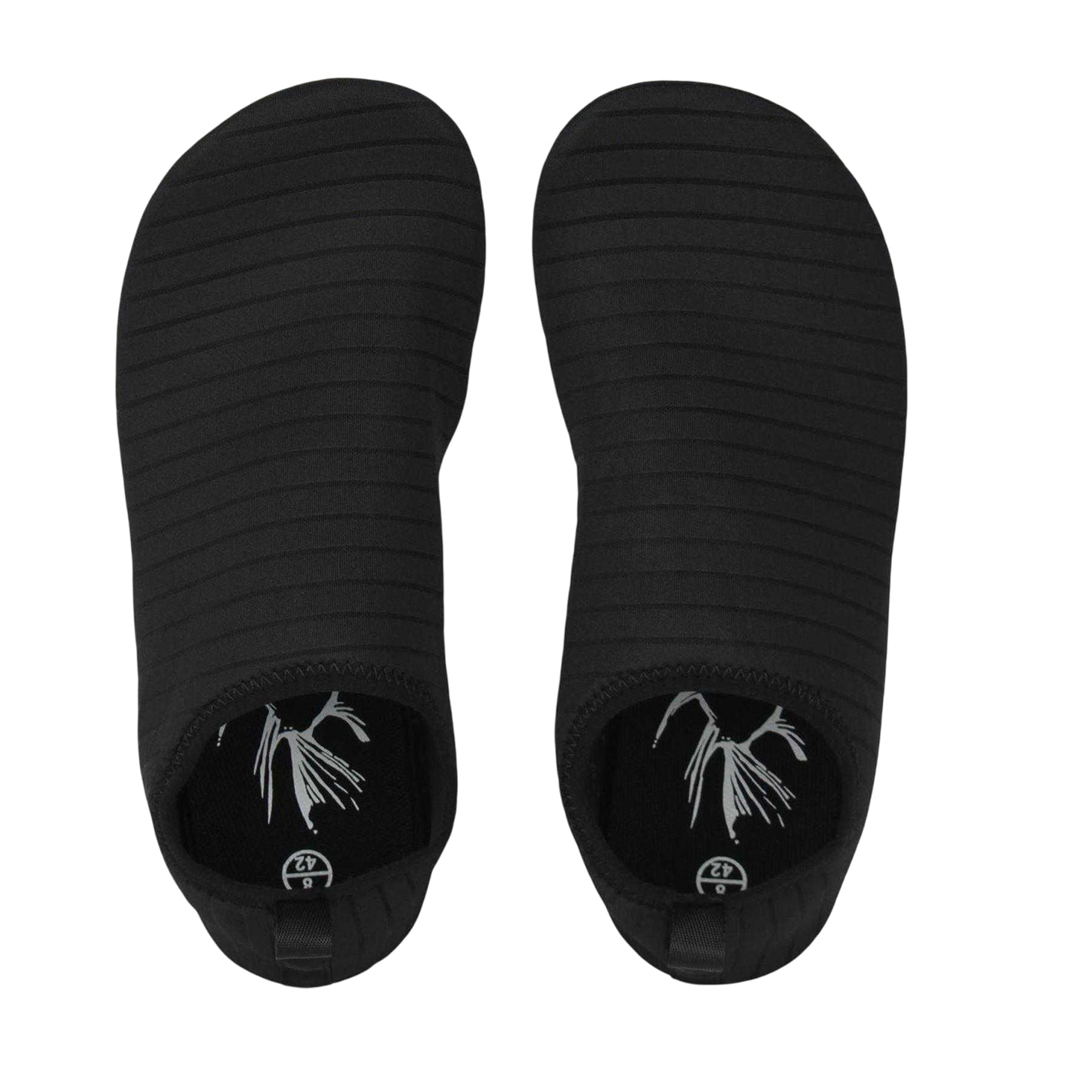 Black - Side - Hot Tuna Mens Striped Slip-on Water Shoes