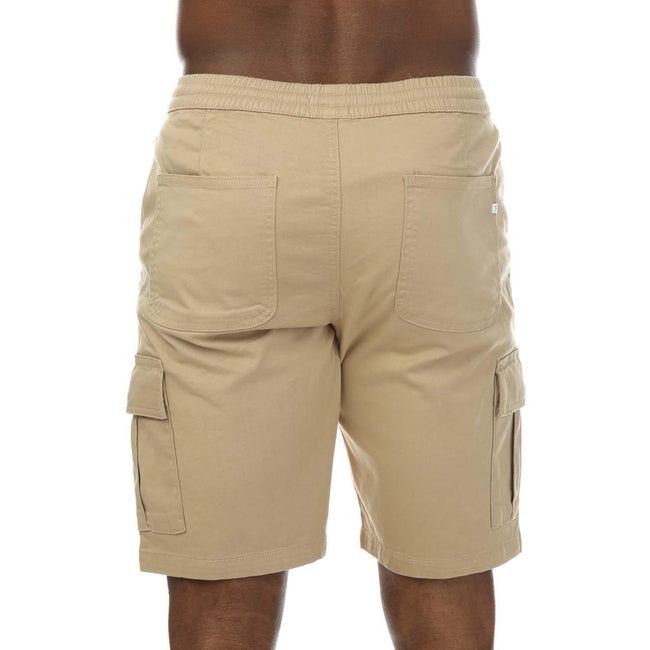 Sand - Back - Farah Mens Crane Cargo Shorts