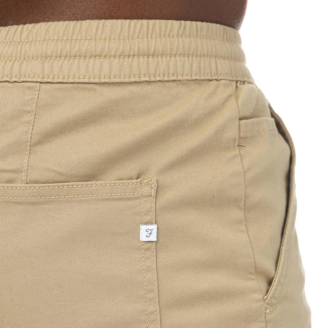 Sand - Side - Farah Mens Crane Cargo Shorts
