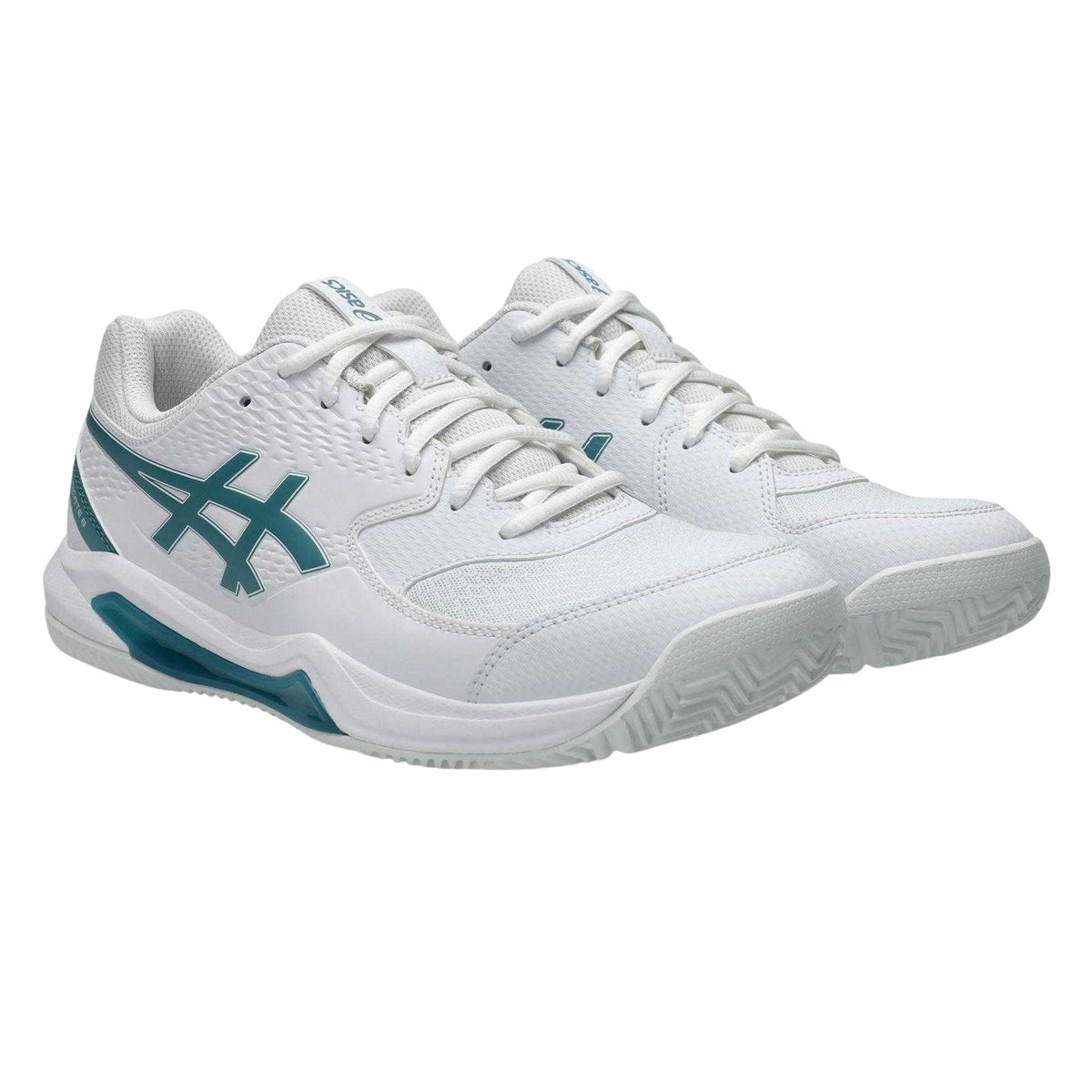 White - Pack Shot - Asics Mens Dedicate 8 Padel Gel Trainers