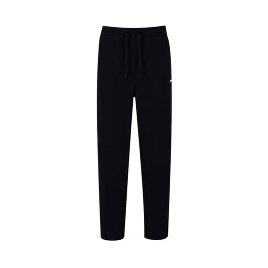Black - Front - Slazenger Womens-Ladies Interlock Open Hem Jogging Bottoms
