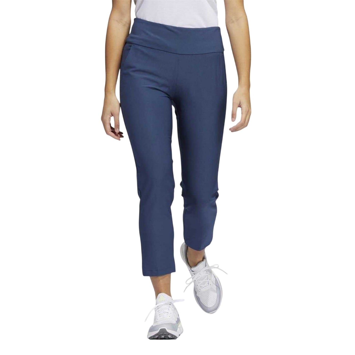 Navy - Side - Adidas Womens-Ladies Pull-On Golf Trousers