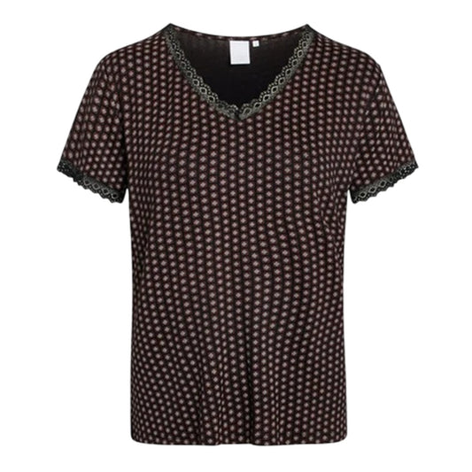 Black - Front - CCDK Copenhagen Womens-Ladies Jacqueline Dotted T-Shirt