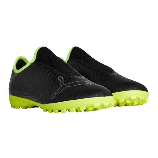 Black - Front - Puma Mens Finesse LL IT Chevron Leather Football Astro Turf Trainers