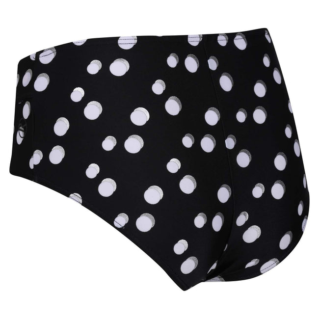 Black-White - Side - Regatta Womens-Ladies Paloma Spotted Bikini Bottoms